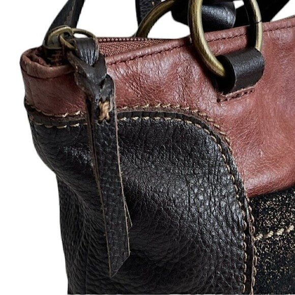 Women's The Sak Metallic Two Tone Brown Leather Purse - Picture 3 of 9